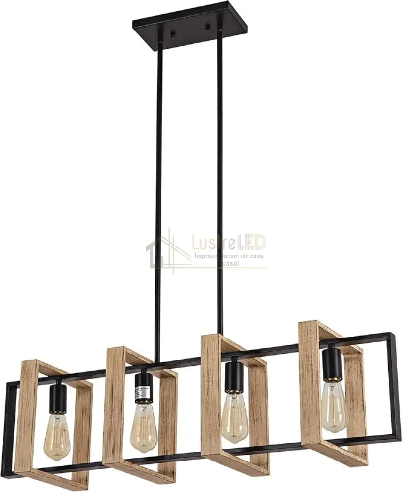 Lustra Vintage Cubo 4xE27 lustreled.ro