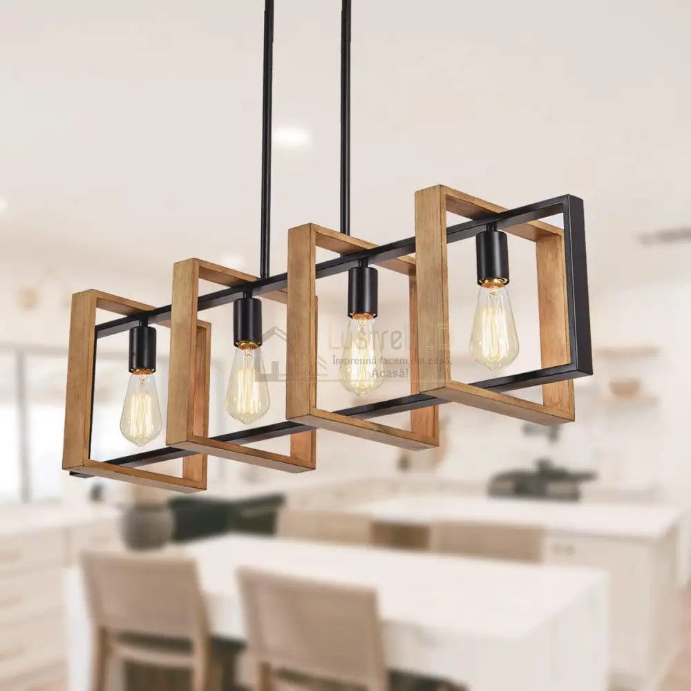Lustra Vintage Cubo 4xE27 lustreled.ro
