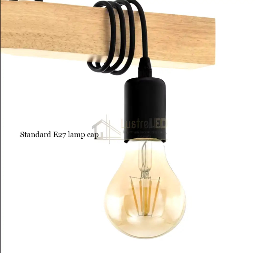 Lustra Vintage Lemn Design 8Xe27 Lighting Fixtures