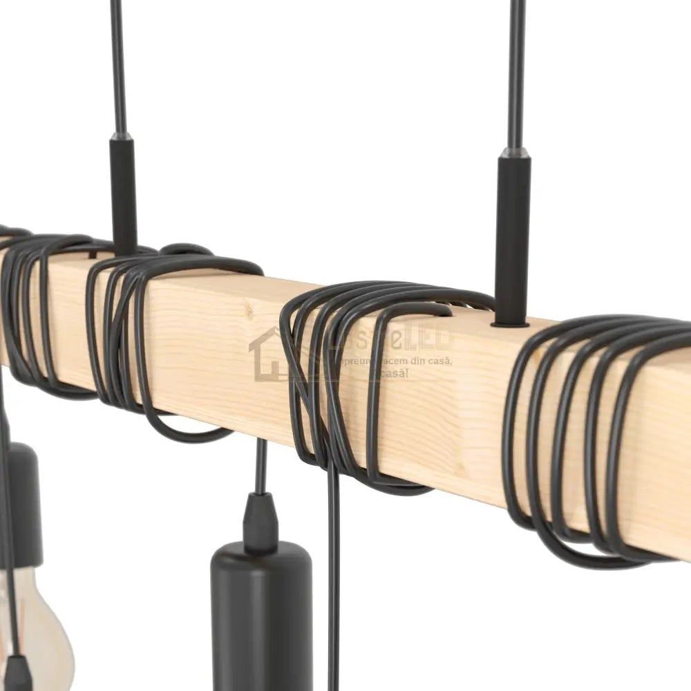 Lustra Vintage Lemn Design 8Xe27 Lighting Fixtures