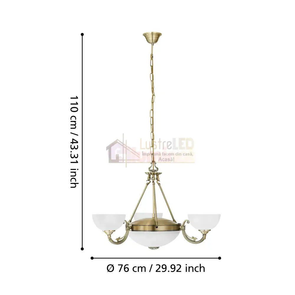Lustra Vintage Maxi SAVOY Bronze 110x74CM BRONZ / VINTAGE SI RETRO DESIGN Lighting Fixtures