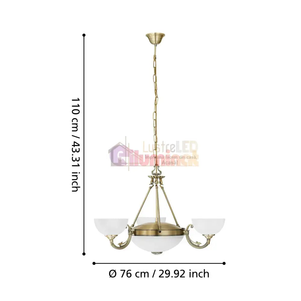 Lustra Vintage Maxi SAVOY Bronze 110x74CM BRONZ / VINTAGE SI RETRO DESIGN Lighting Fixtures
