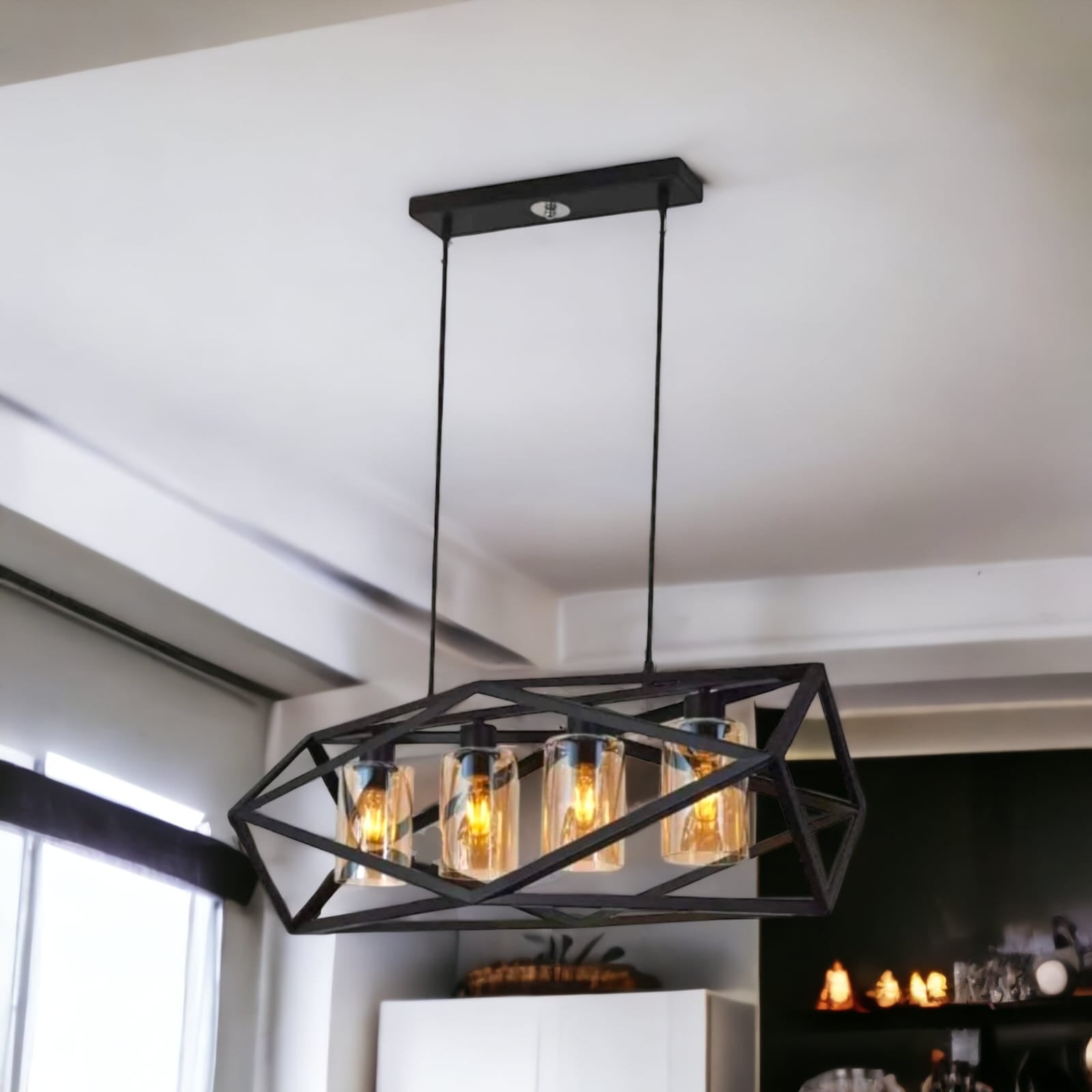 Lustra Vintage Medieval Glass 4xE27