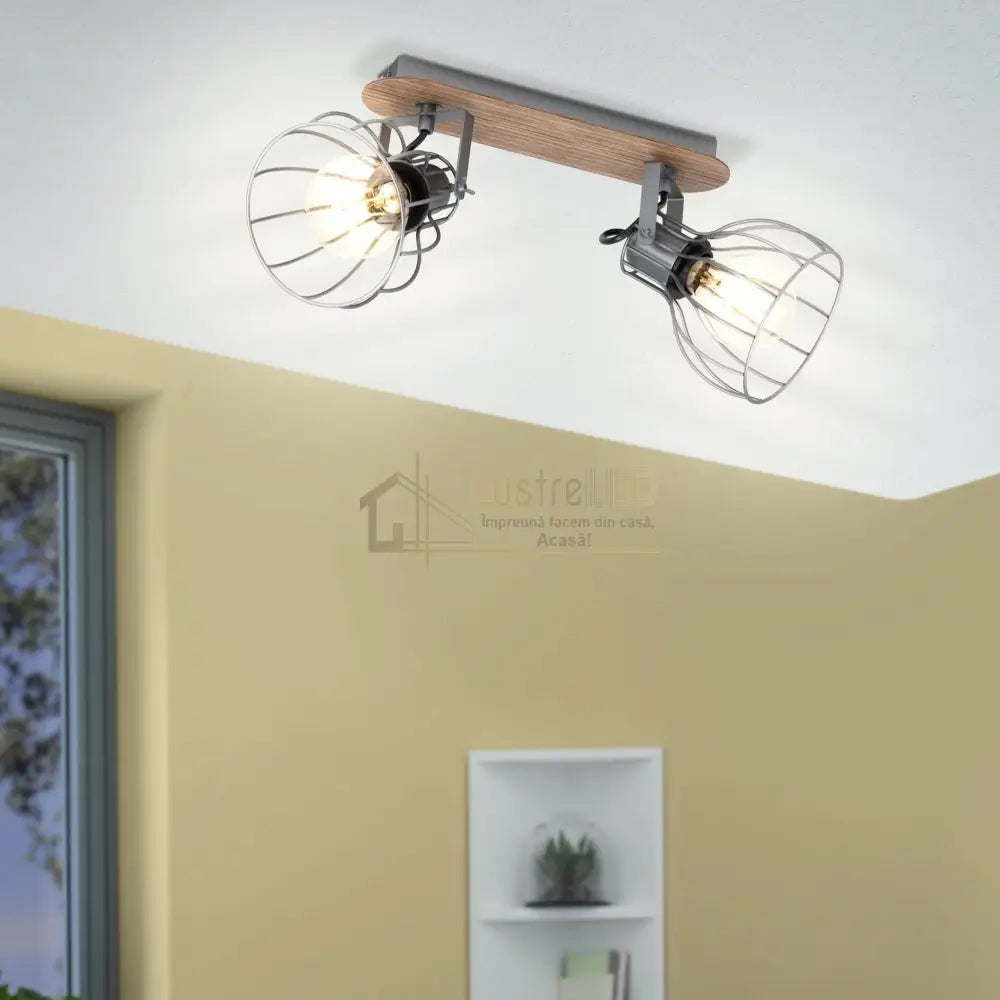 Lustra Vintage SAMBATELLO cu 2 Spoturi 34CM VINTAGE SI RETRO DESIGN / 34CM Chandeliers