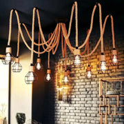 Lustra Vintage SPIDER ROPE 10xE27 NEAGRA / VINTAGE SI RETRO DESIGN Lighting Fixtures
