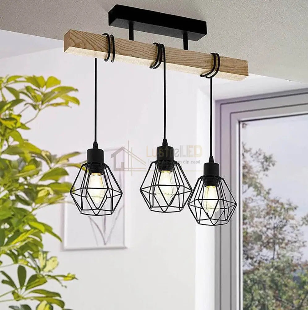 Lustra Wood Style 3Xe27 C22680-3 Lighting Fixtures