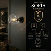 Aplica Abajur Sofia Black Premium 1xE27