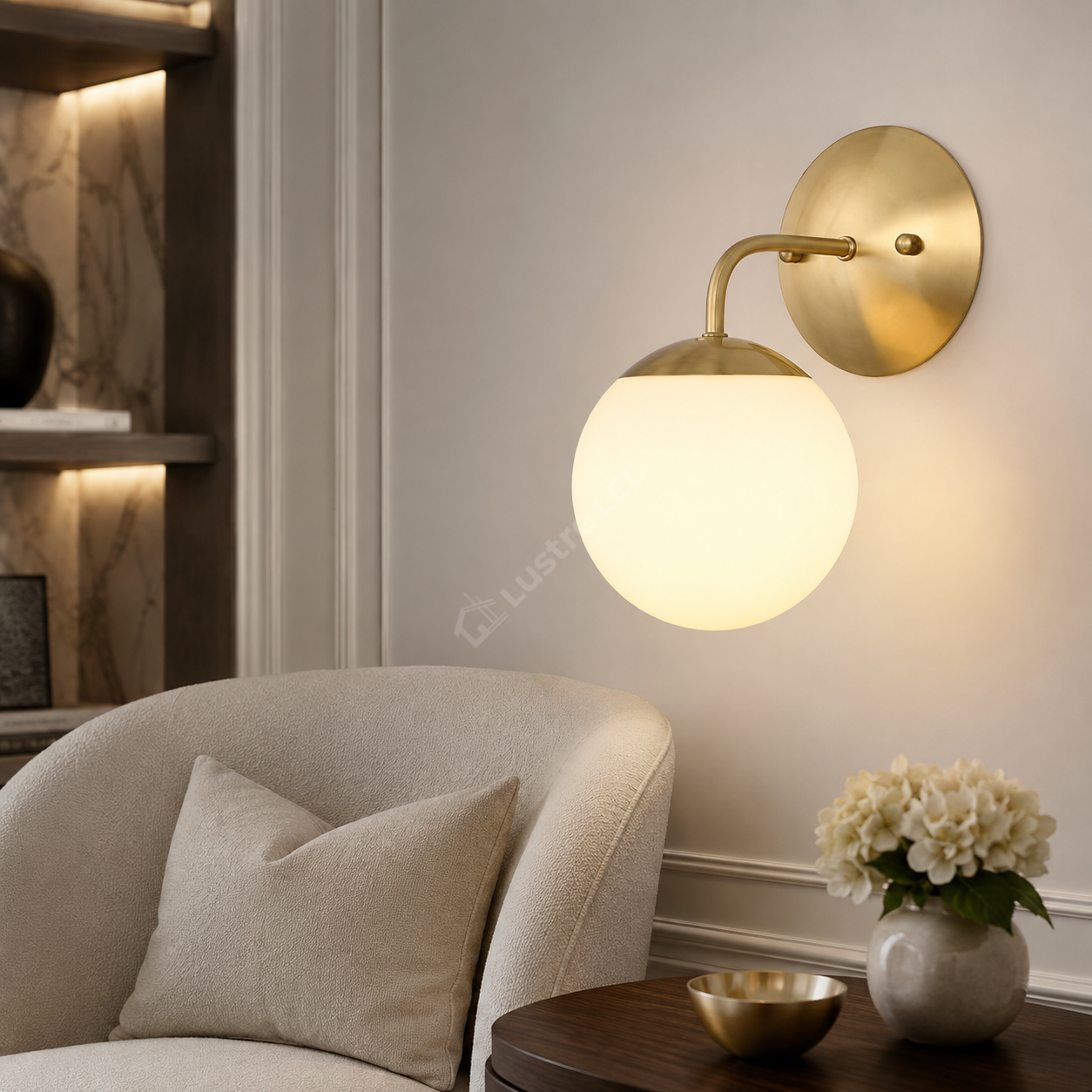 Aplica Abajur VESPRO Gold 1xE27 cu Abajur