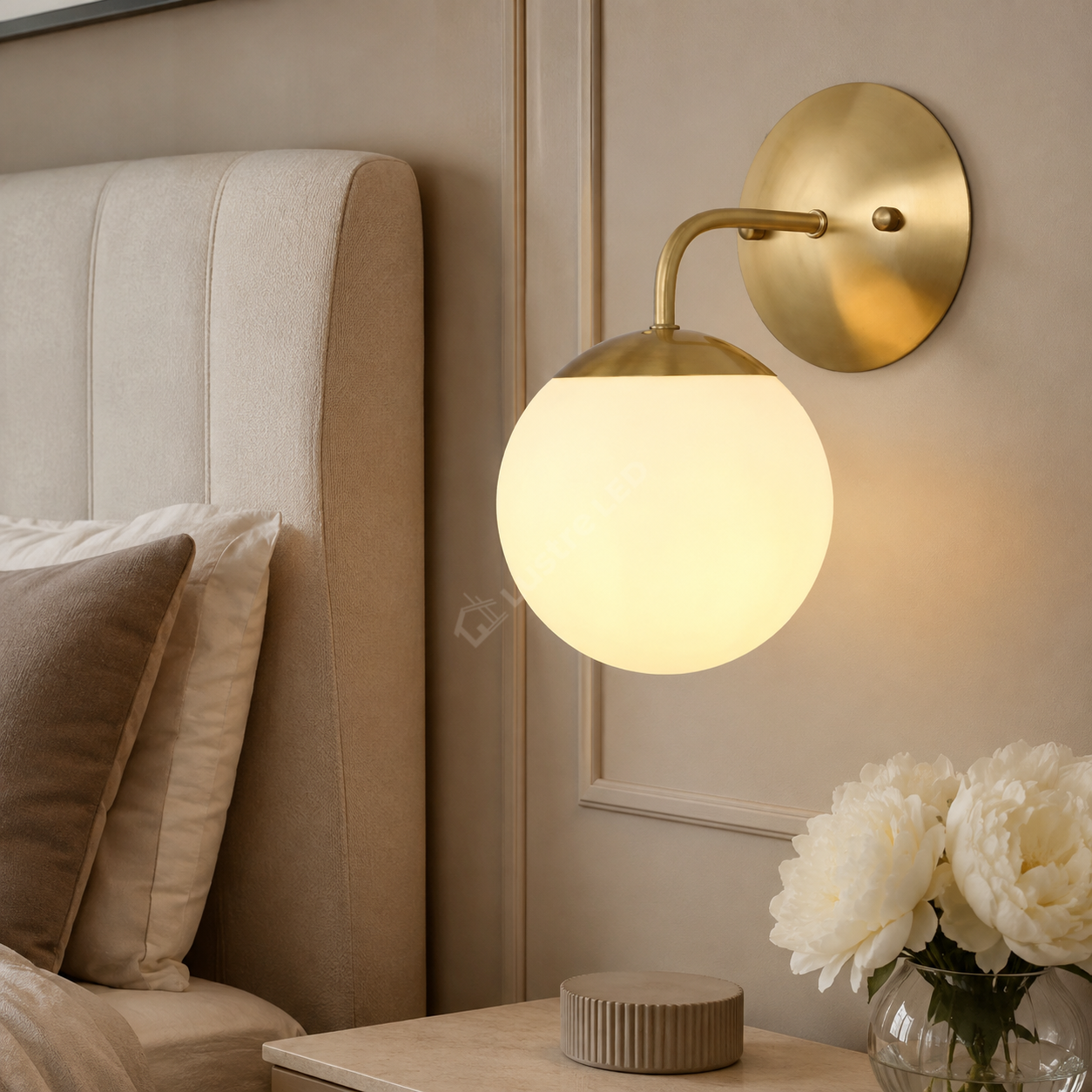 Aplica Abajur VESPRO Gold 1xE27 cu Abajur