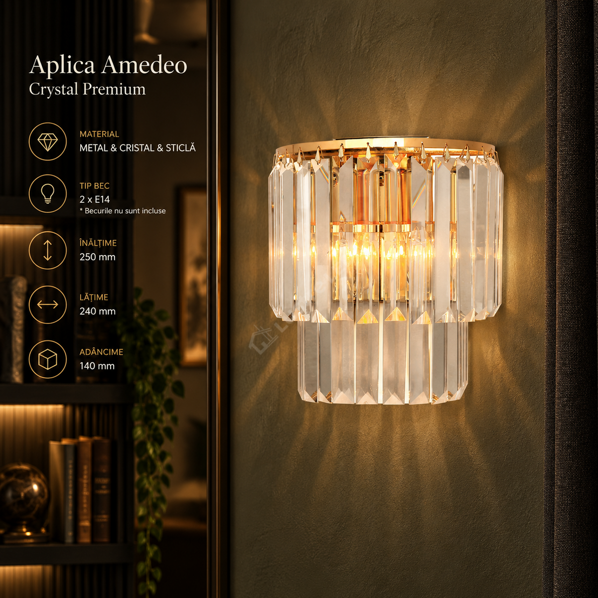 Aplica Amedeo Crystal Gold Premium
