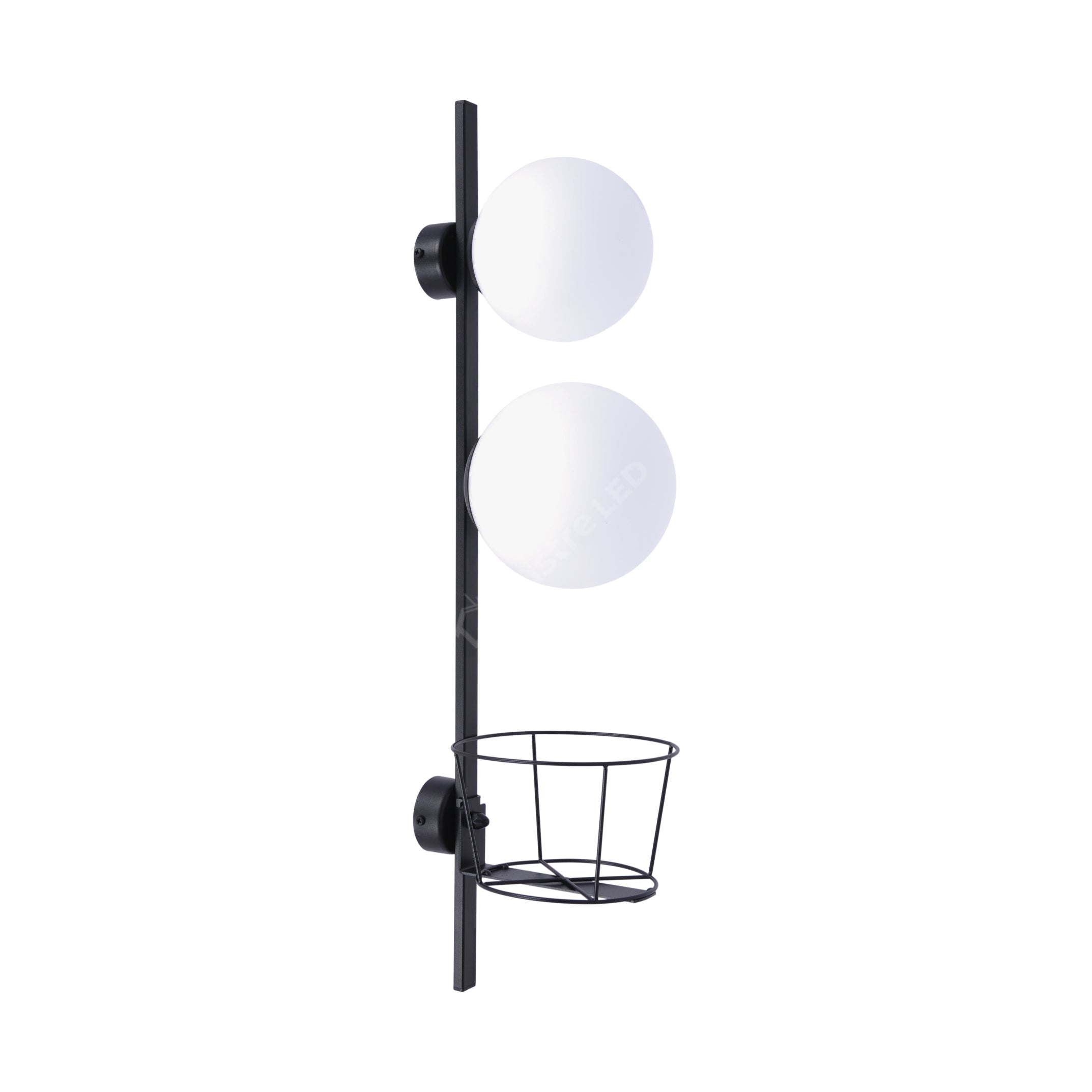 Aplica Black cu Abajur si Suport Ghiveci PLANT 2xE14/E27 70CM