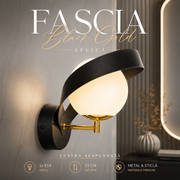 Aplica Black Gold FASCIA cu Abajur 1xE14 23CM