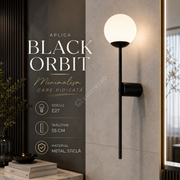 Aplica Black ORBIT cu Abajur 1xE27 55CM