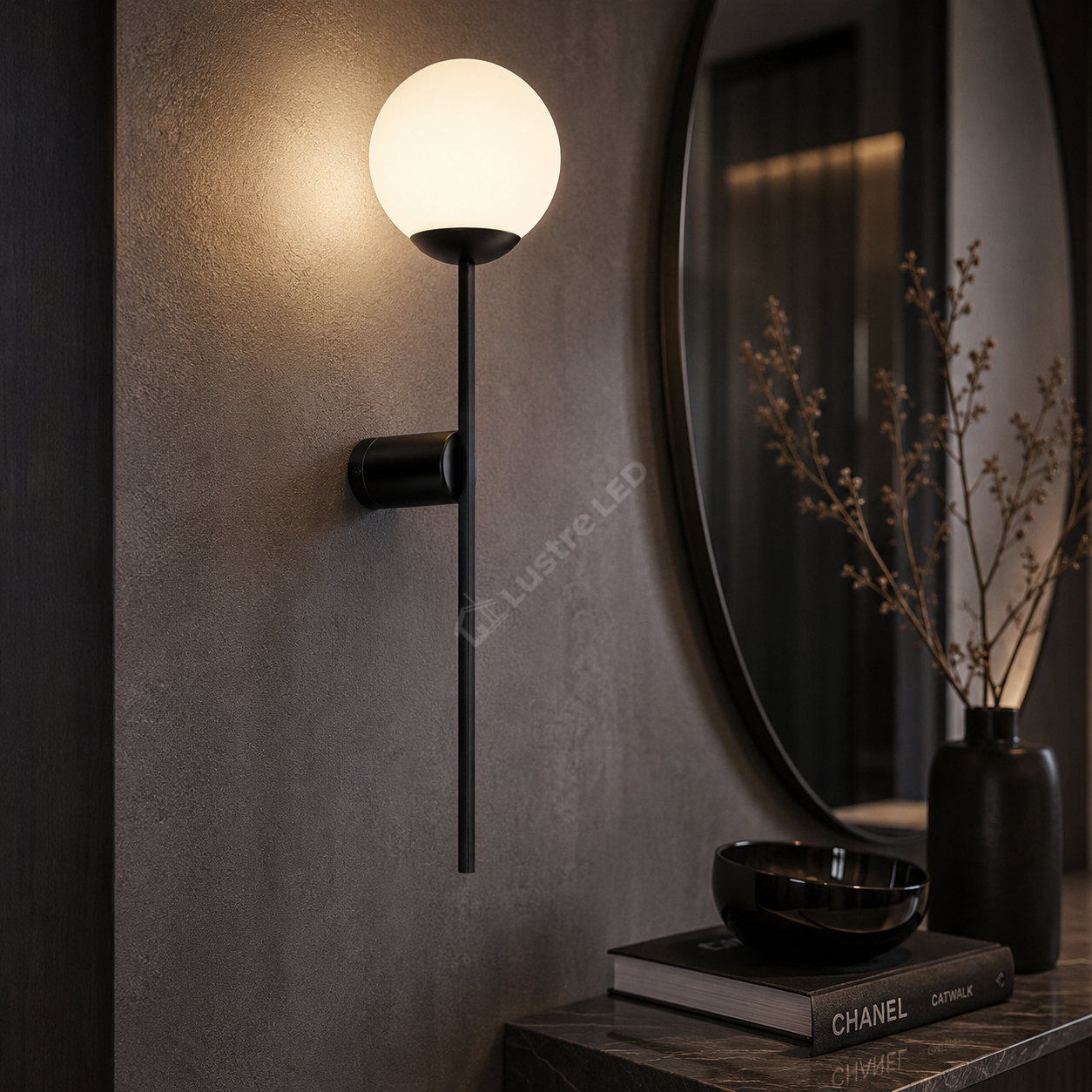 Aplica Black ORBIT cu Abajur 1xE27 55CM