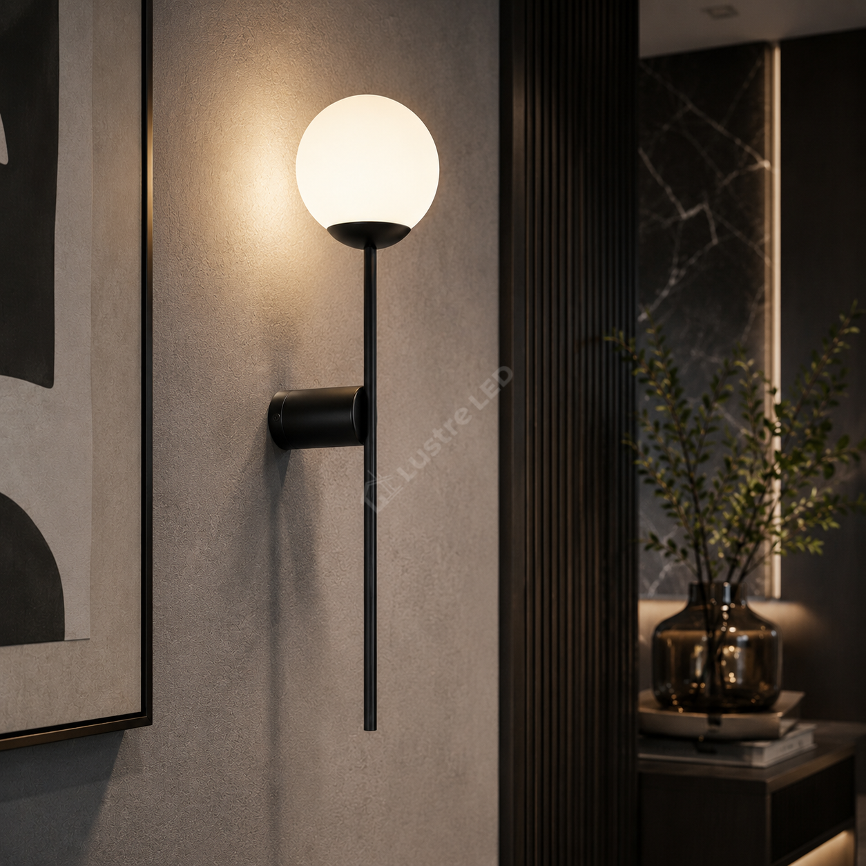 Aplica Black ORBIT cu Abajur 1xE27 55CM