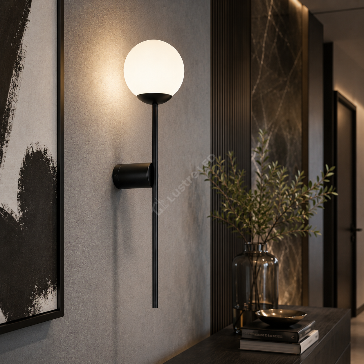 Aplica Black ORBIT cu Abajur 1xE27 55CM