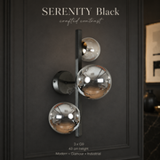 Aplica Black SERENITY cu Abajur 3xG9 43CM