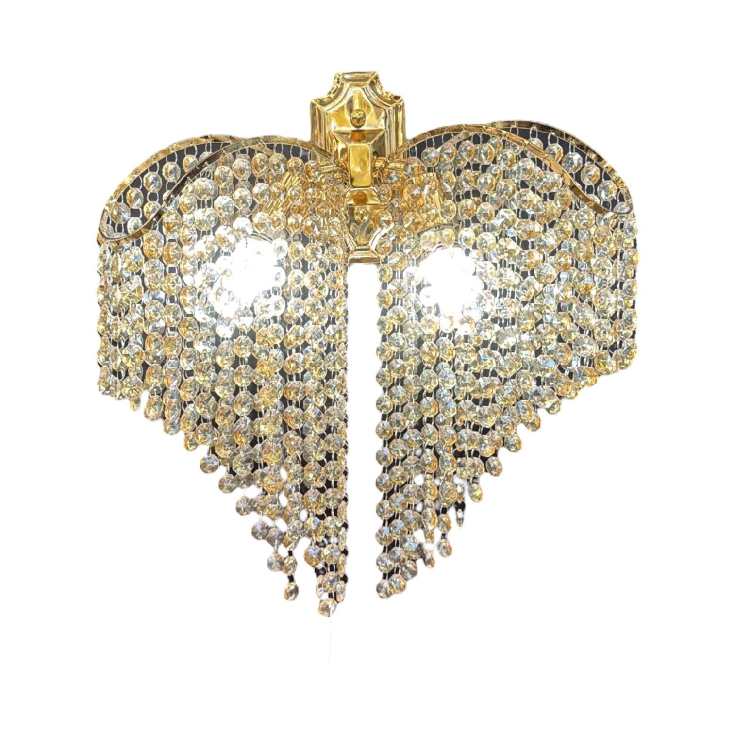Aplica Cristal FREDA Gold 2xE27