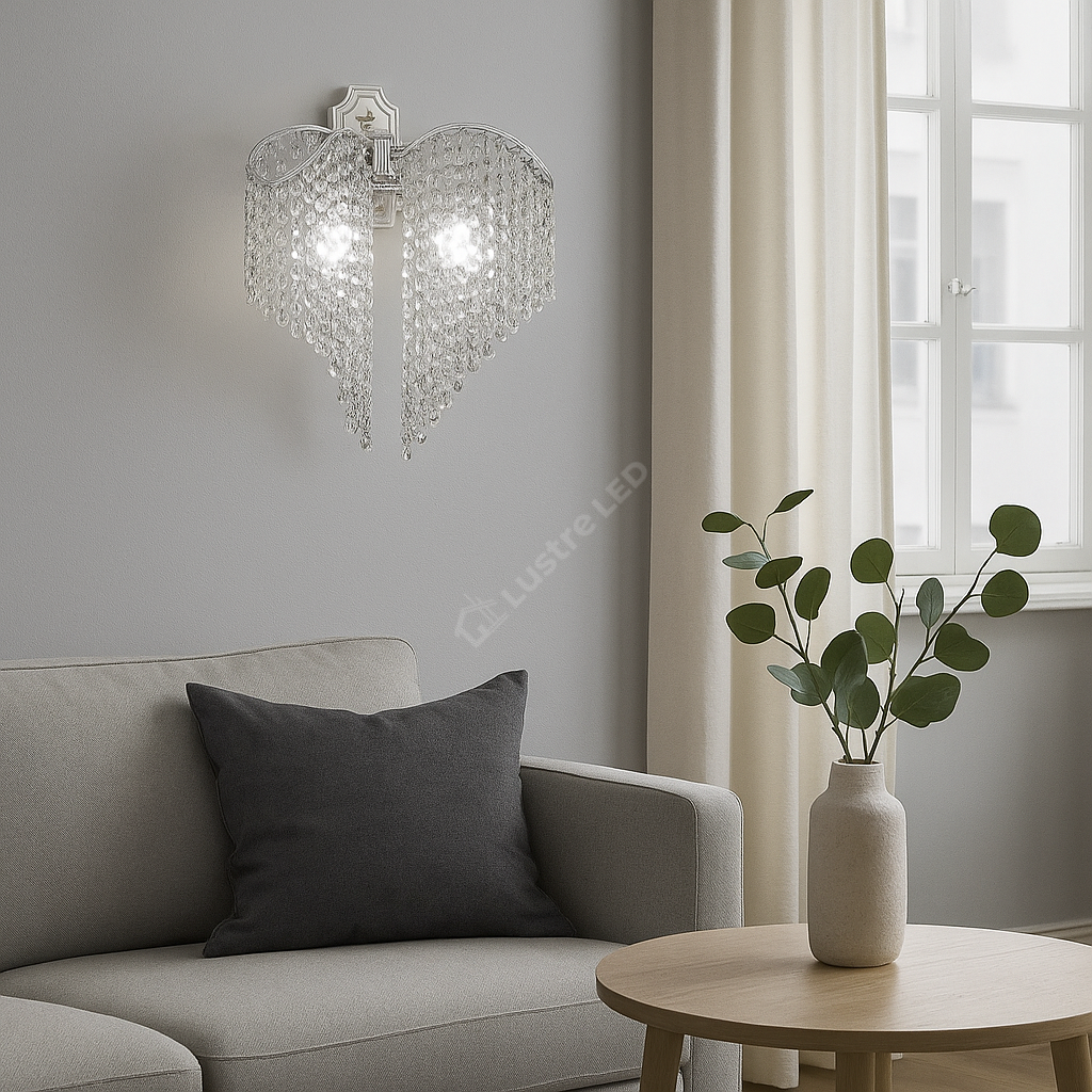 Aplica Cristal FREDA Silver 2xE27