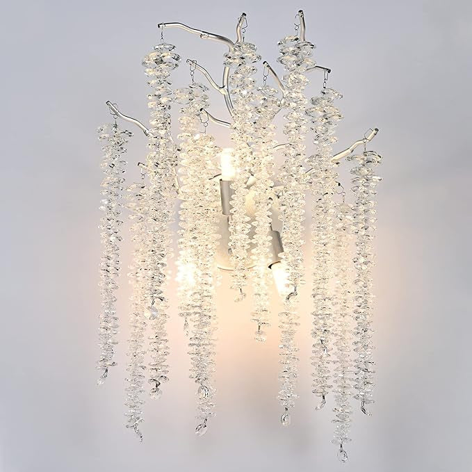 Aplica Cristal Silver Luxury Willow MINIMALIST DESIGN / ARGINTIE Wall Light Fixtures