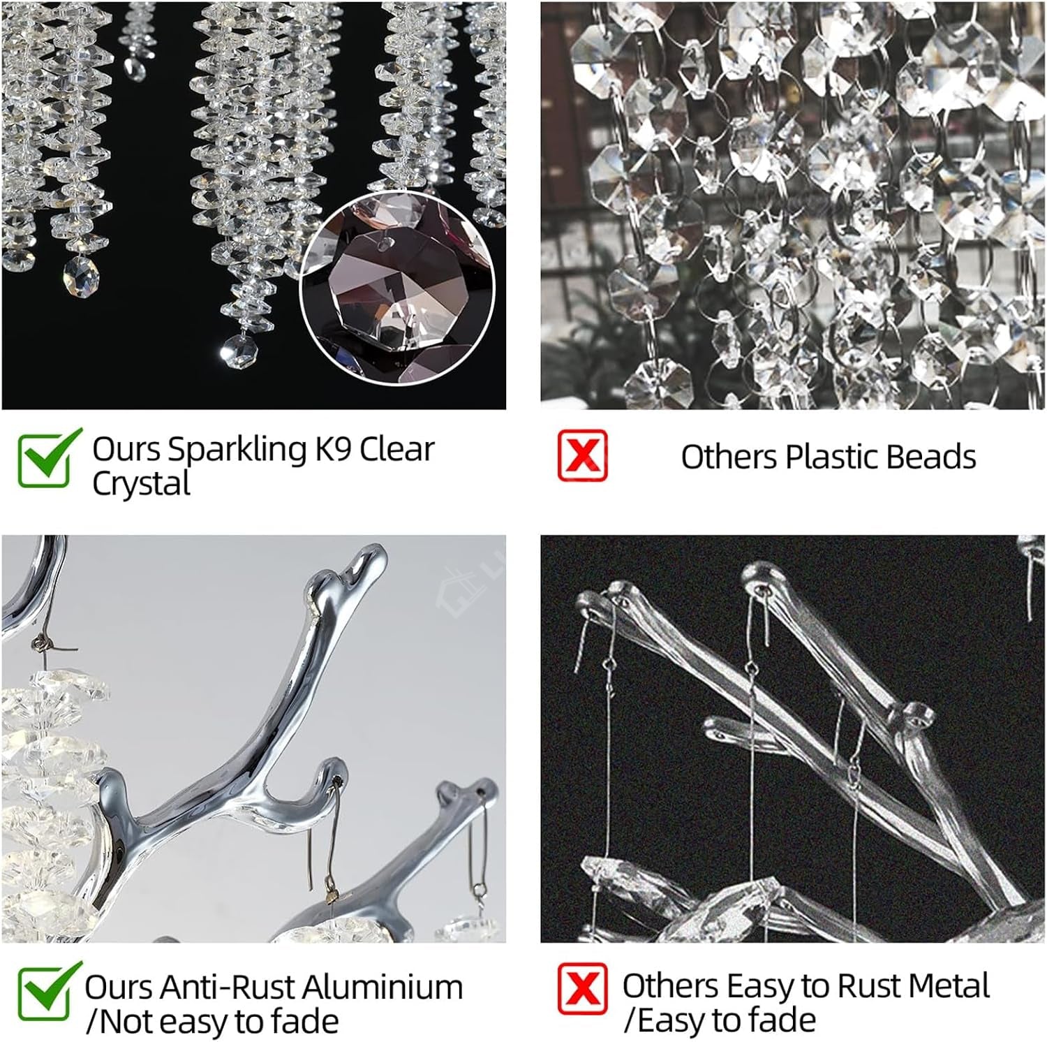 Aplica Cristal Silver Luxury Willow