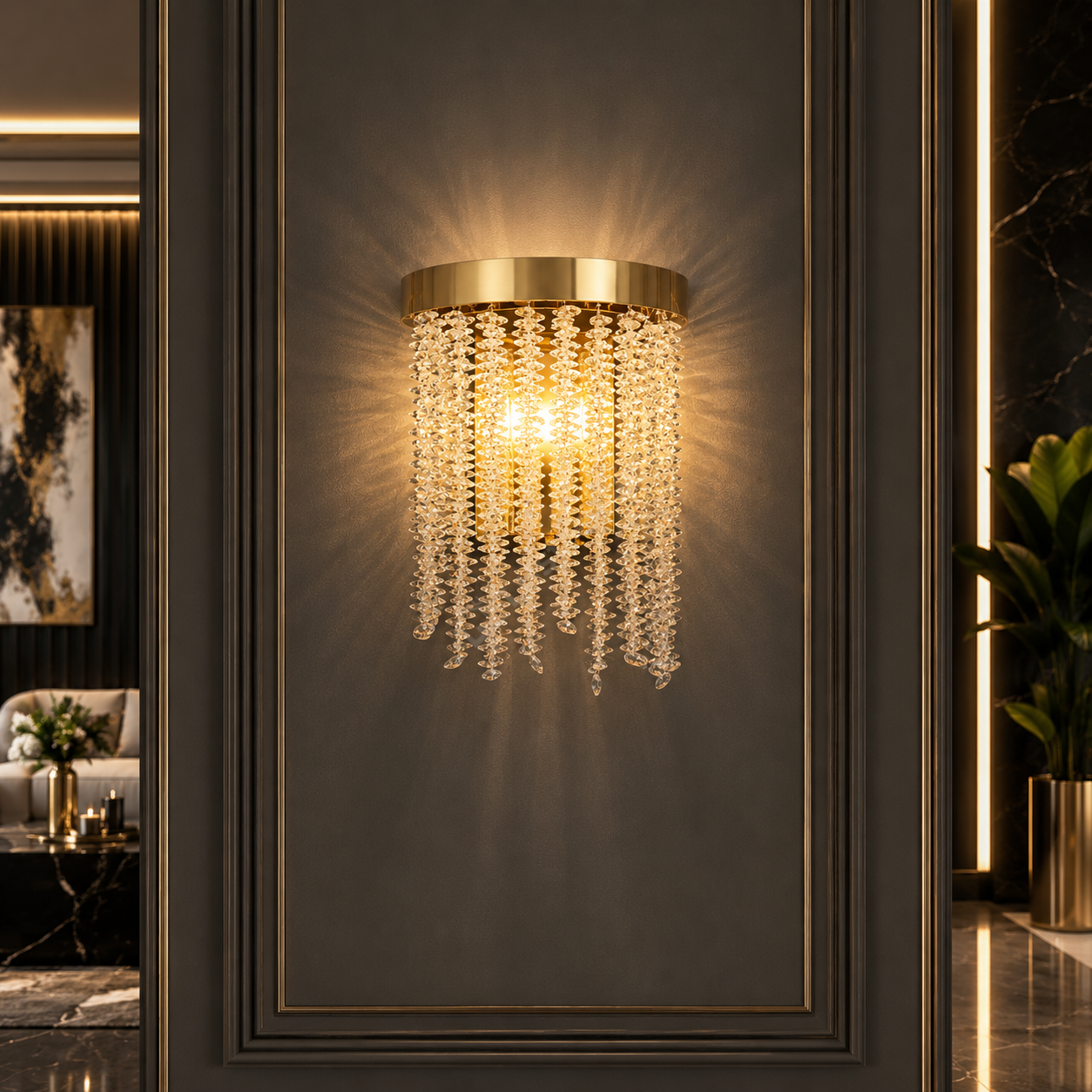 Aplica Cristal Willow Gold 2xE14