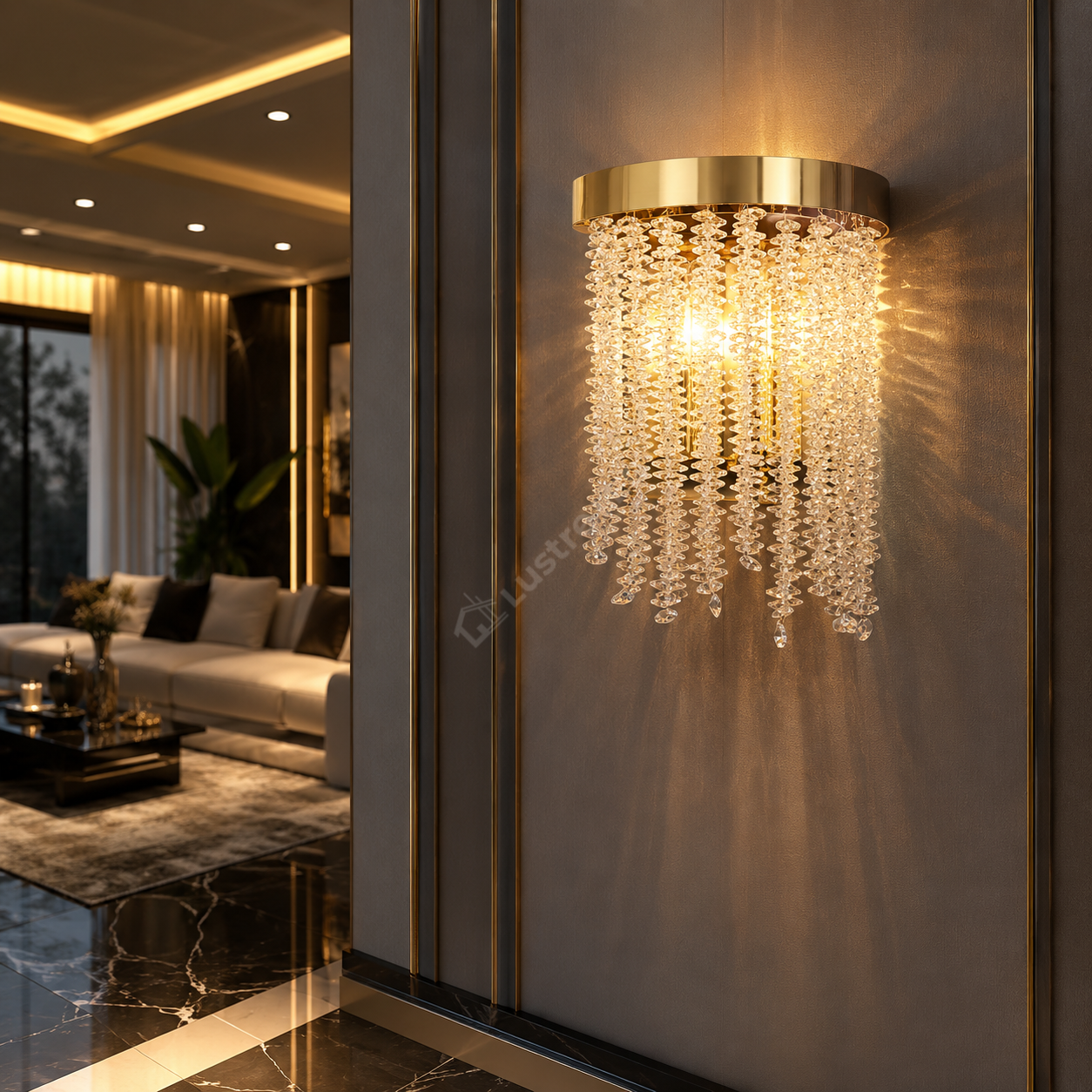 Aplica Cristal Willow Gold 2xE14