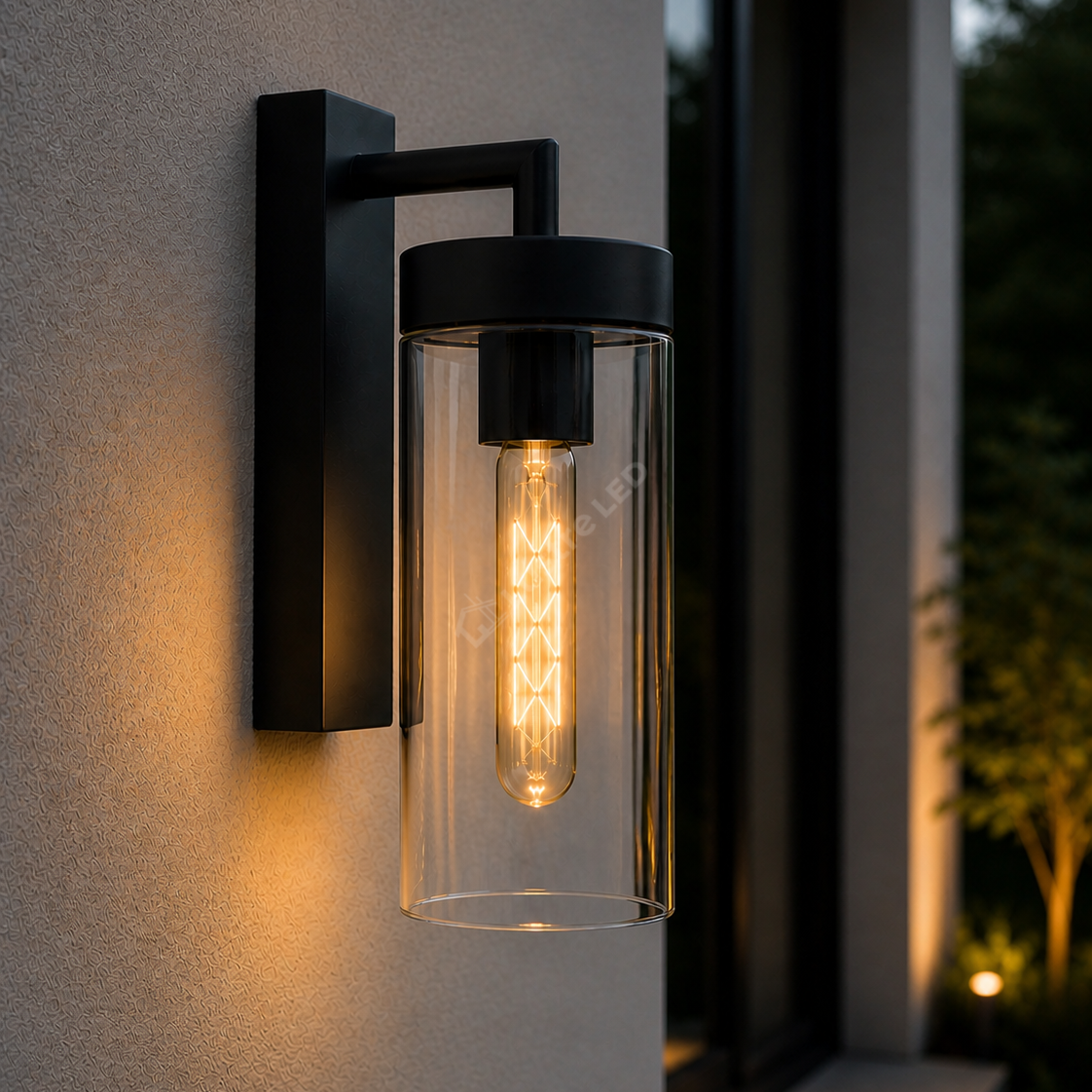 Aplica Exterior BOVOLONE Black Abajur Transparent Eglo
