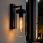 Aplica Exterior BOVOLONE Black Abajur Transparent Eglo