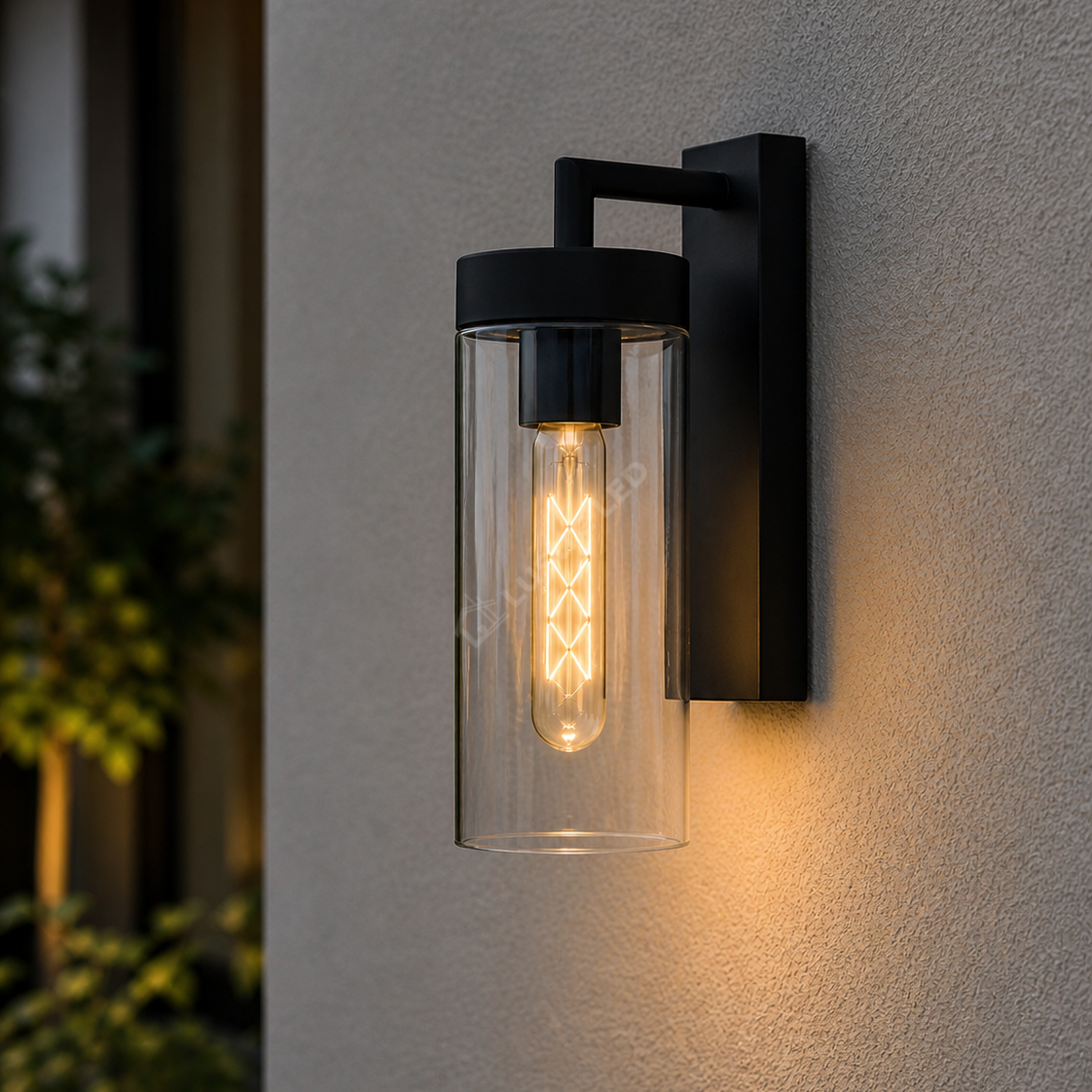 Aplica Exterior BOVOLONE Black Abajur Transparent Eglo