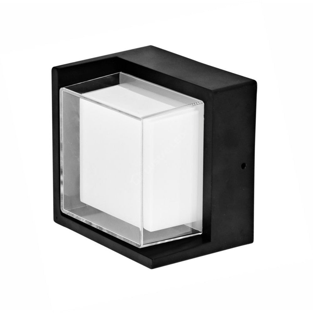 Aplica Exterior LED TESSA Black 10W IP65 17x17cm Echivalent 85W
