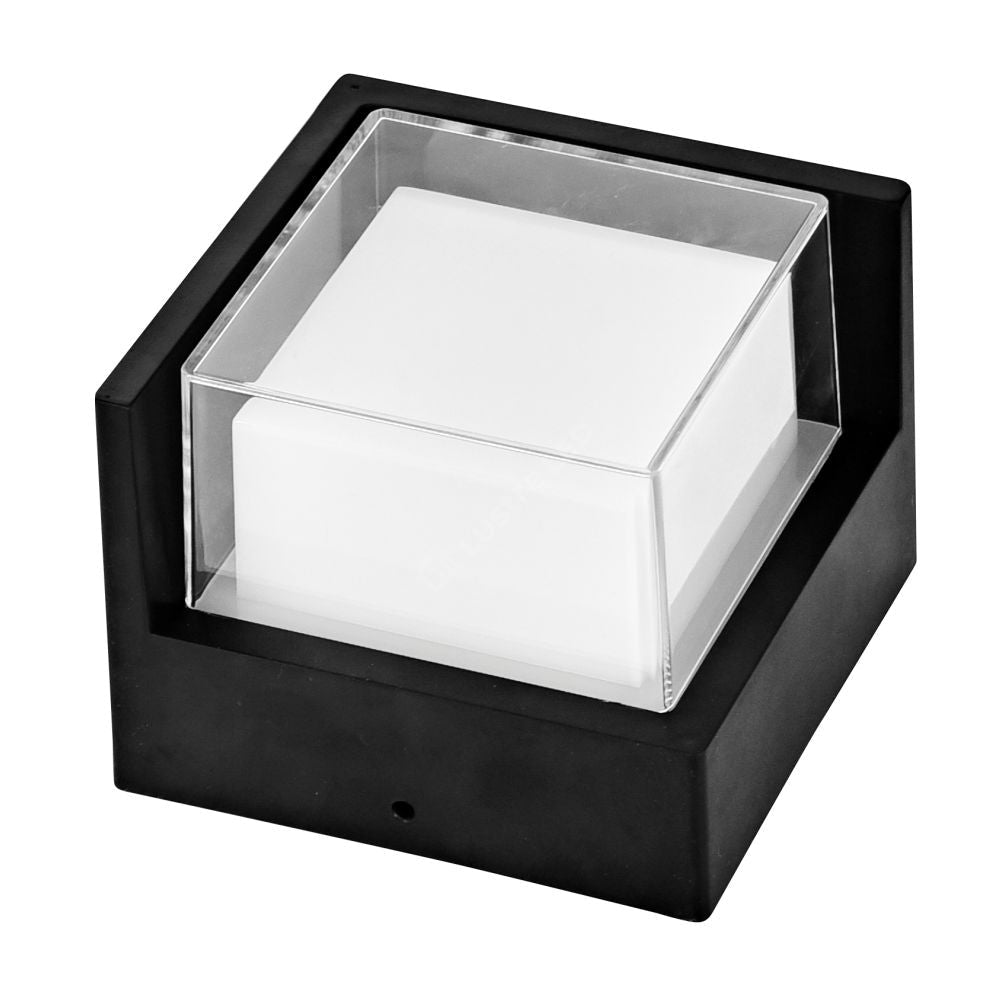 Aplica Exterior LED TESSA Black 10W IP65 17x17cm Echivalent 85W