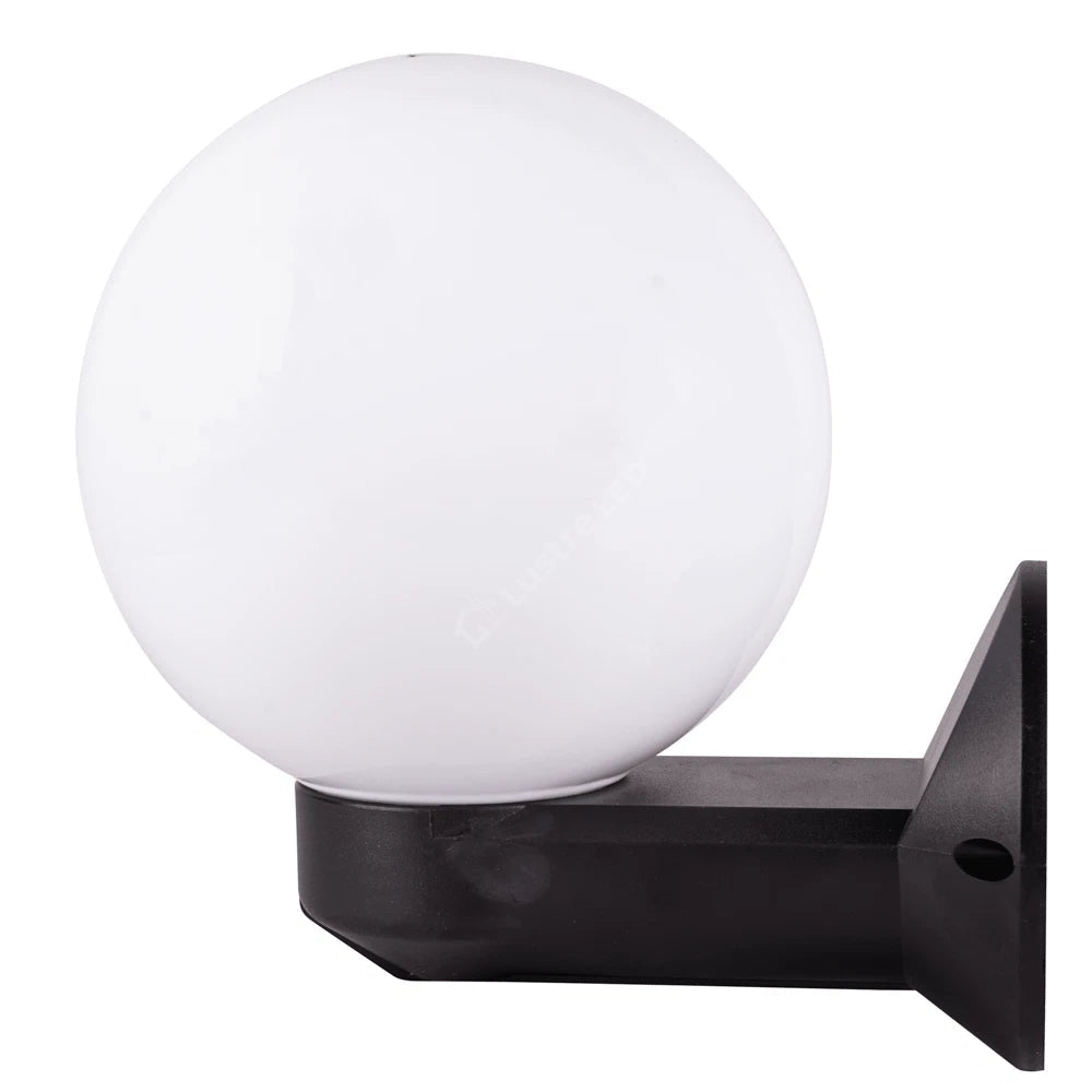 Aplica Exterior LUCA Black 1xE27 cu Abajur Alb IP44 26CM