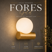 Aplica Gold FORES cu Abajur 1xG9 15CM