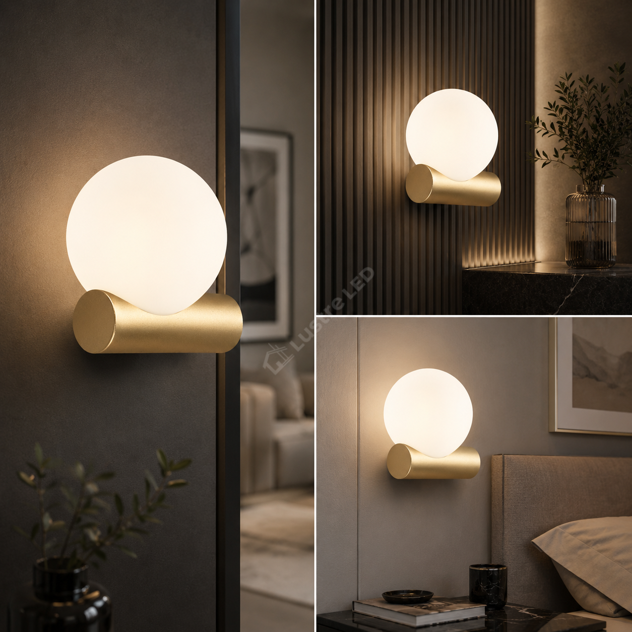 Aplica Gold FORES cu Abajur 1xG9 15CM