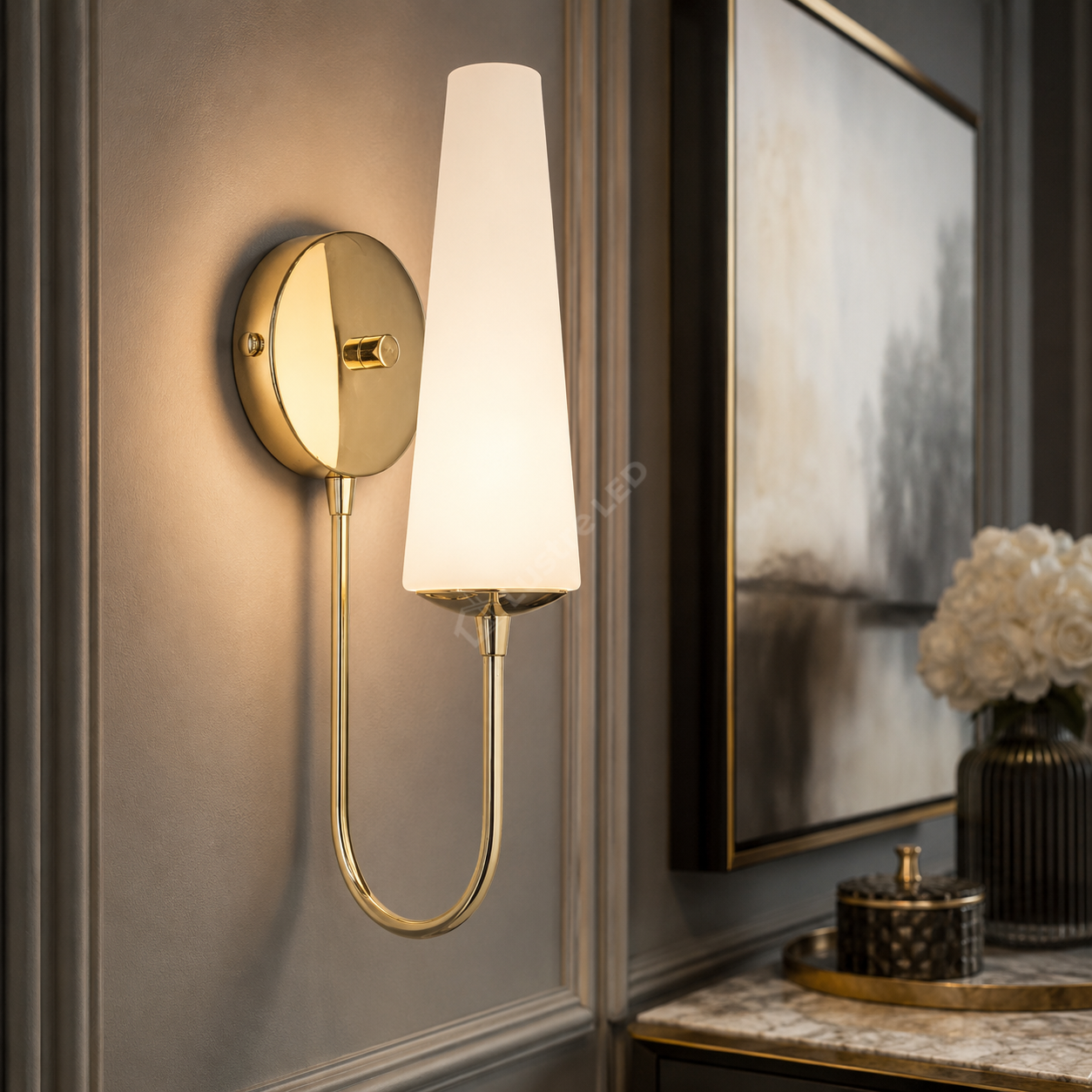 Aplica Gold MAGNUM cu Abajur 1xE14 33CM