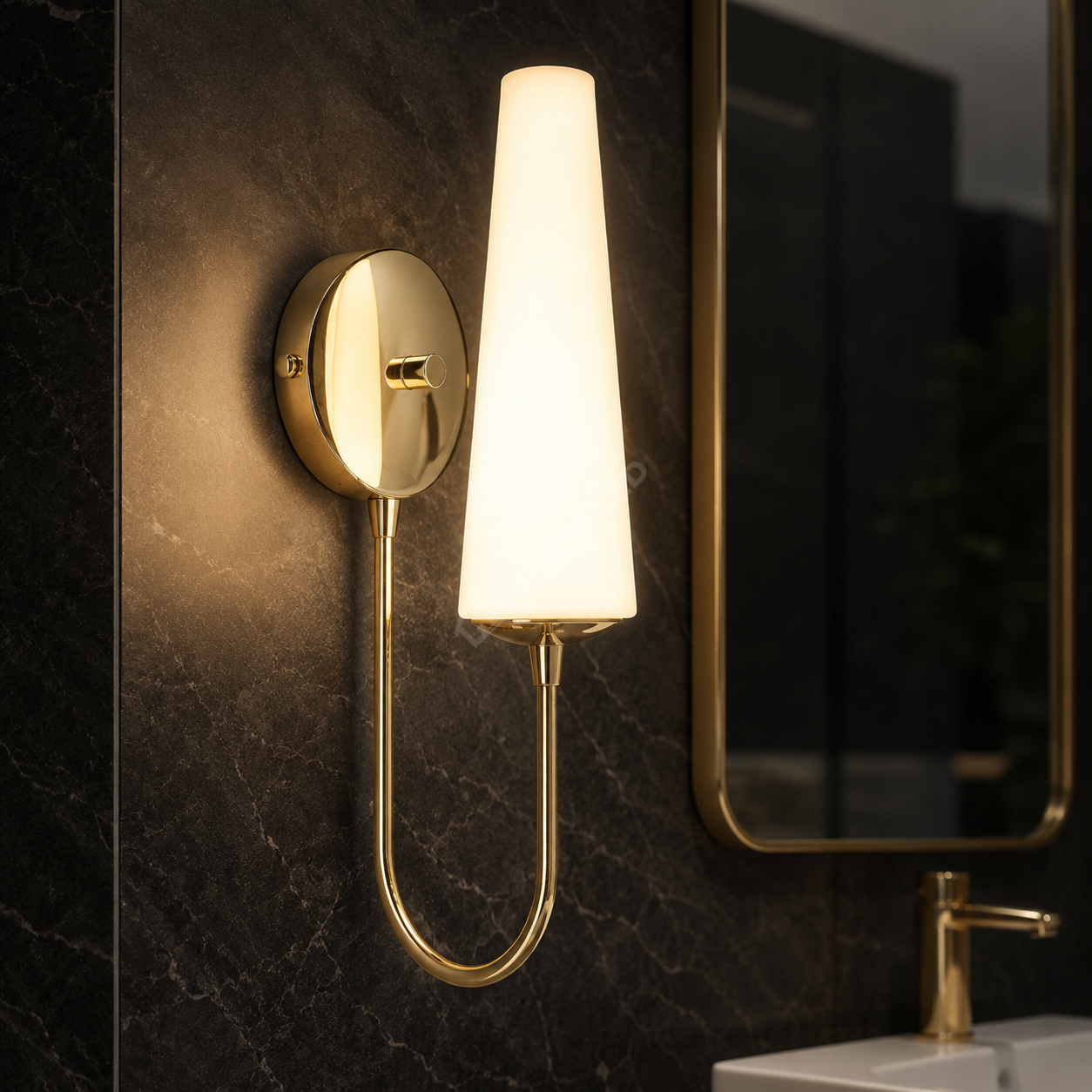 Aplica Gold MAGNUM cu Abajur 1xE14 33CM