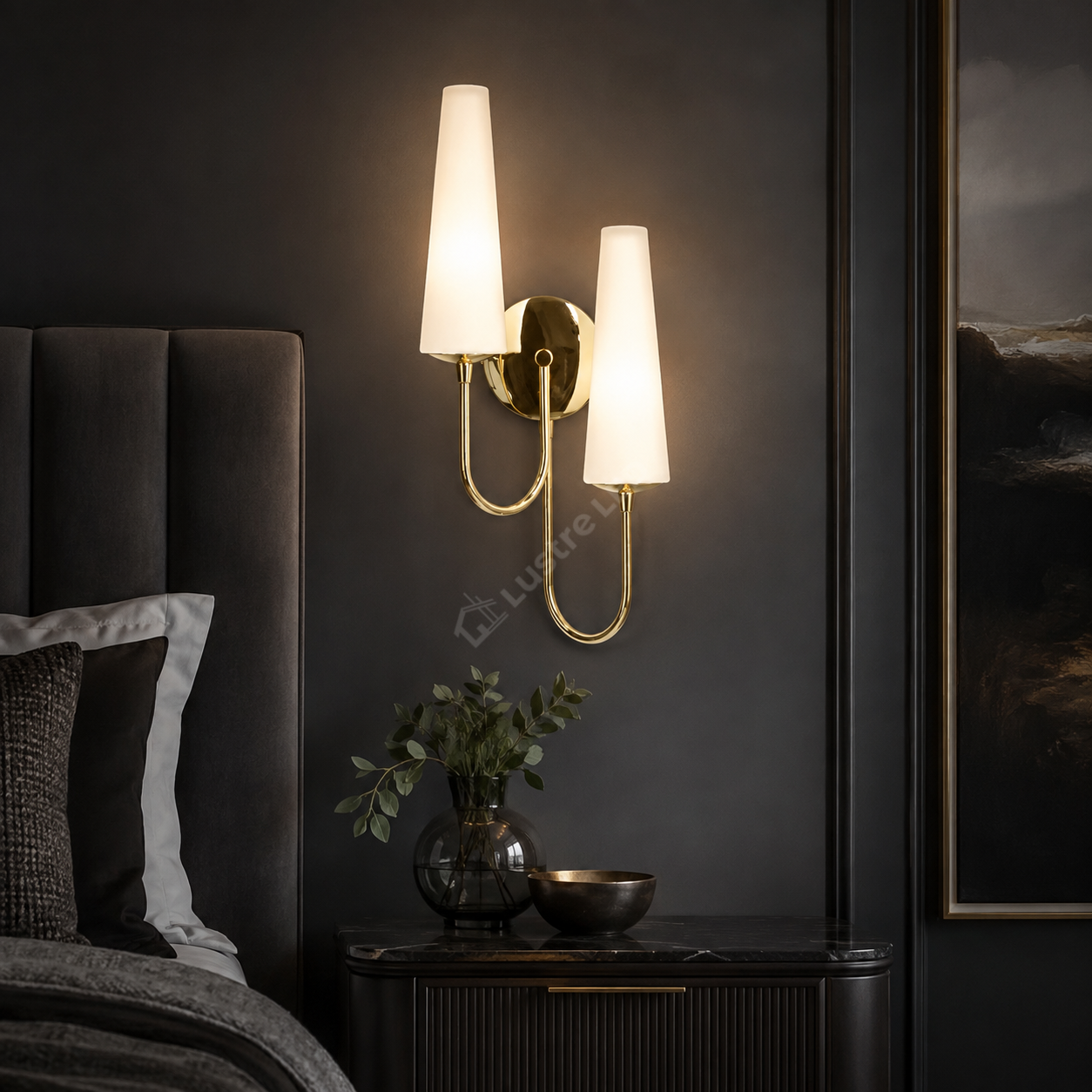 Aplica Gold MAGNUM cu Abajur 2xE14 44CM
