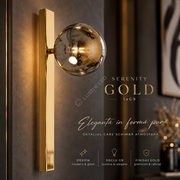 Aplica Gold SERENITY cu Abajur 1xG9