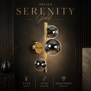 Aplica Gold SERENITY cu Abajur 3xG9 43CM