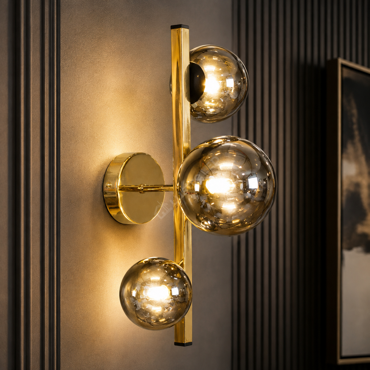 Aplica Gold SERENITY cu Abajur 3xG9 43CM