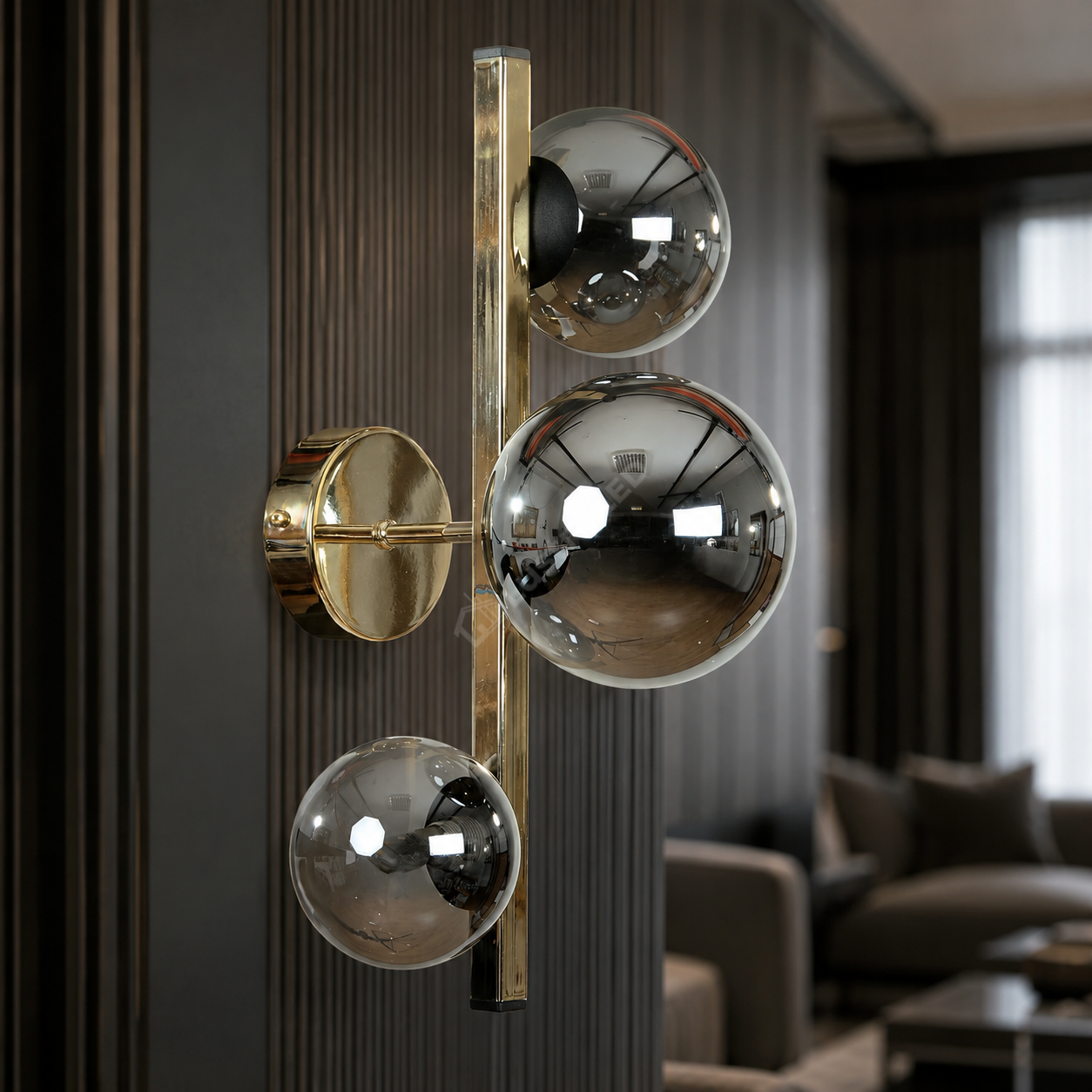 Aplica Gold SERENITY cu Abajur 3xG9 43CM