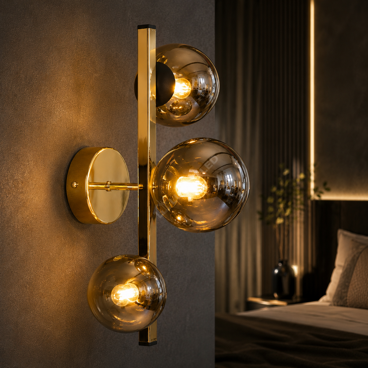 Aplica Gold SERENITY cu Abajur 3xG9 43CM