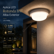 Aplica LED 12W Rotunda BAT Alba Exterior
