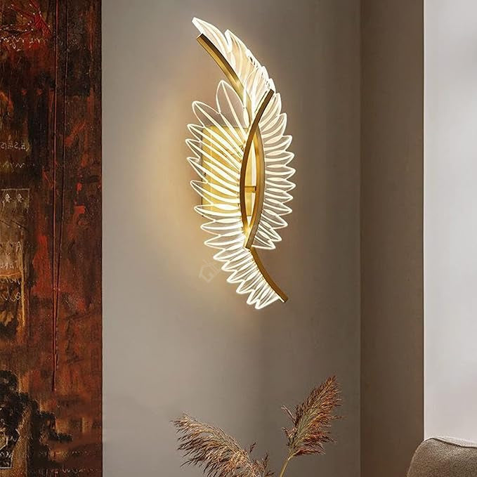 Aplica Led 18W Angel Wings Gold Echivalent 150W Wall Light Fixtures