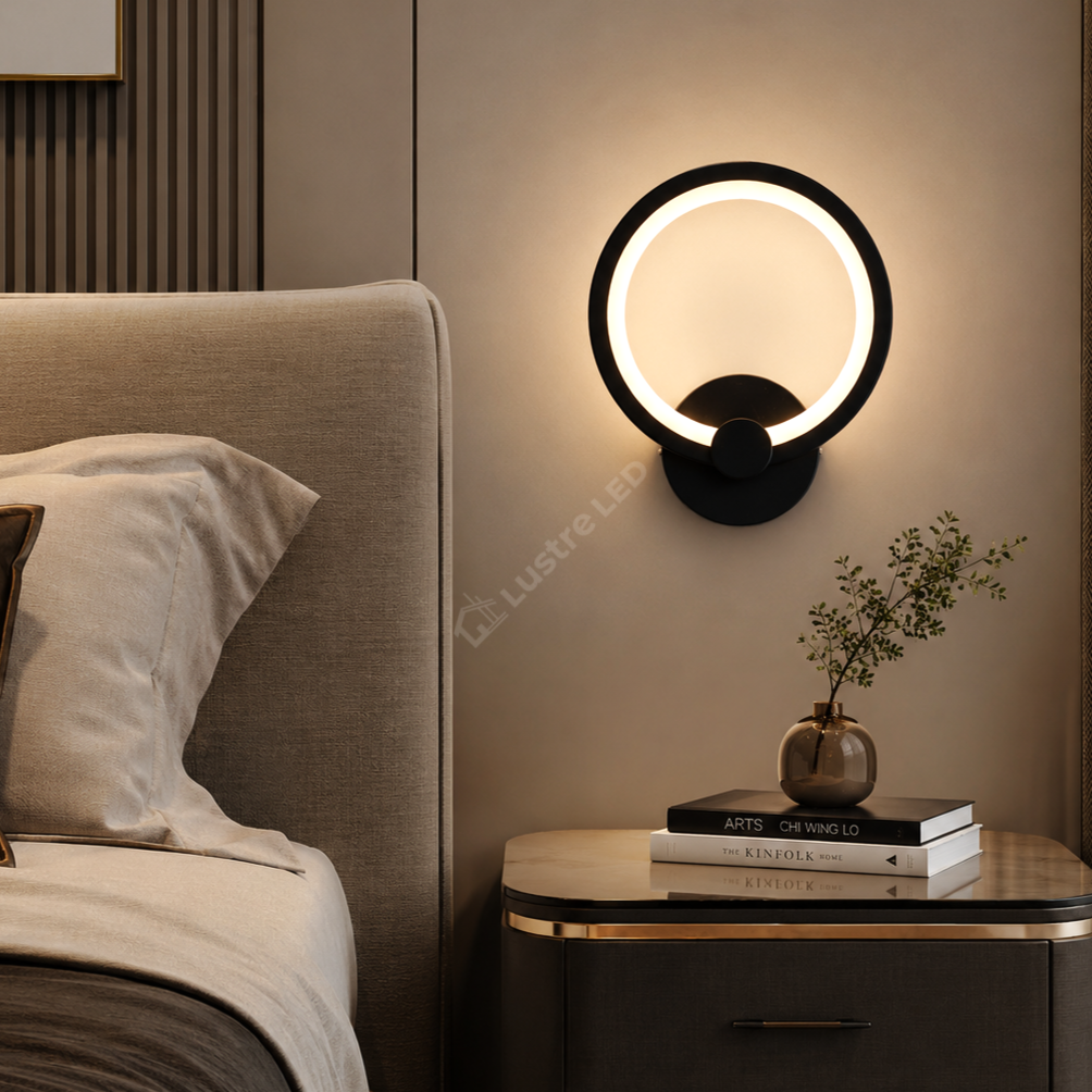 Aplica LED 24W ROUND Negru 3 Functii