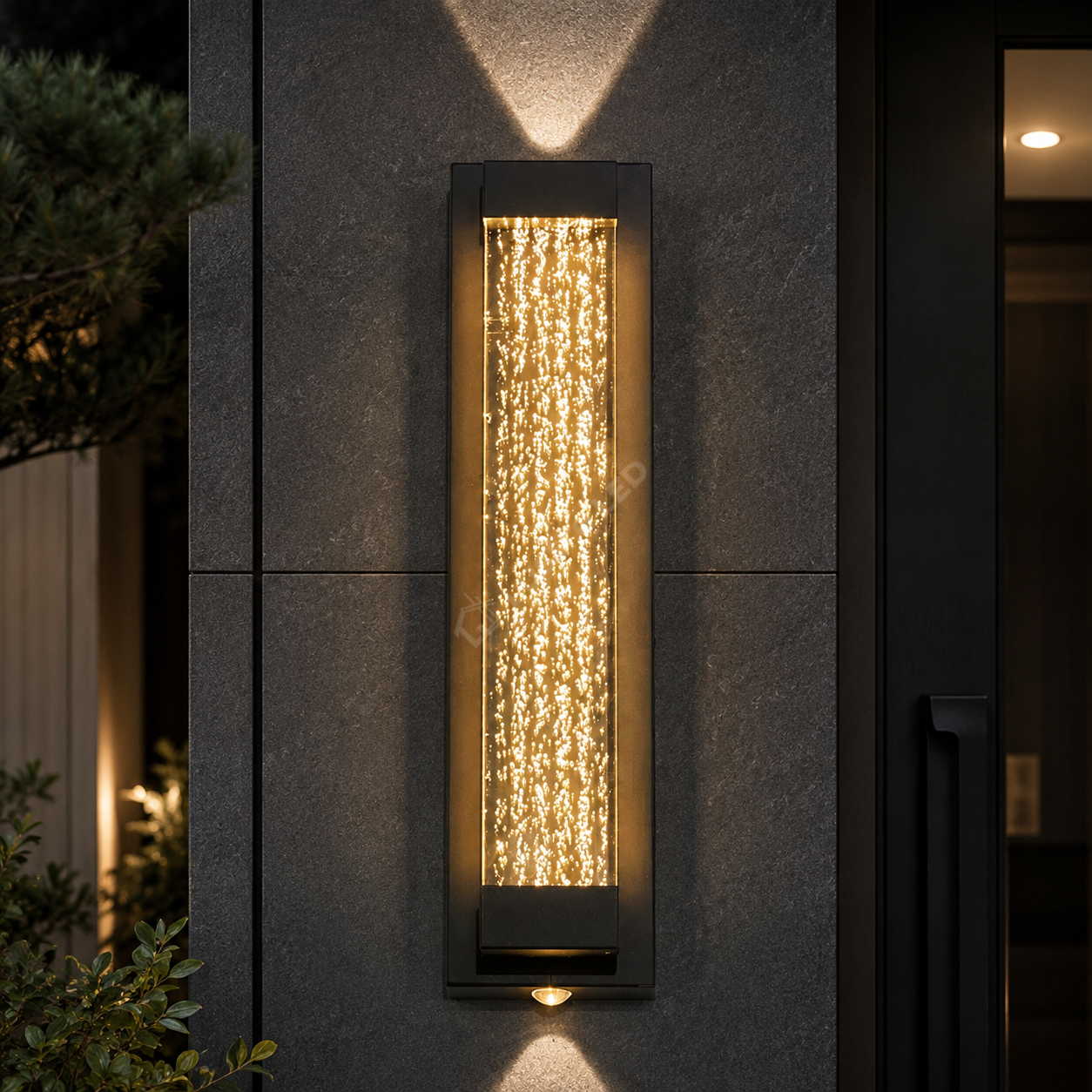 Aplica LED 33CM 16W Liniara Bubble Neagra Exterior