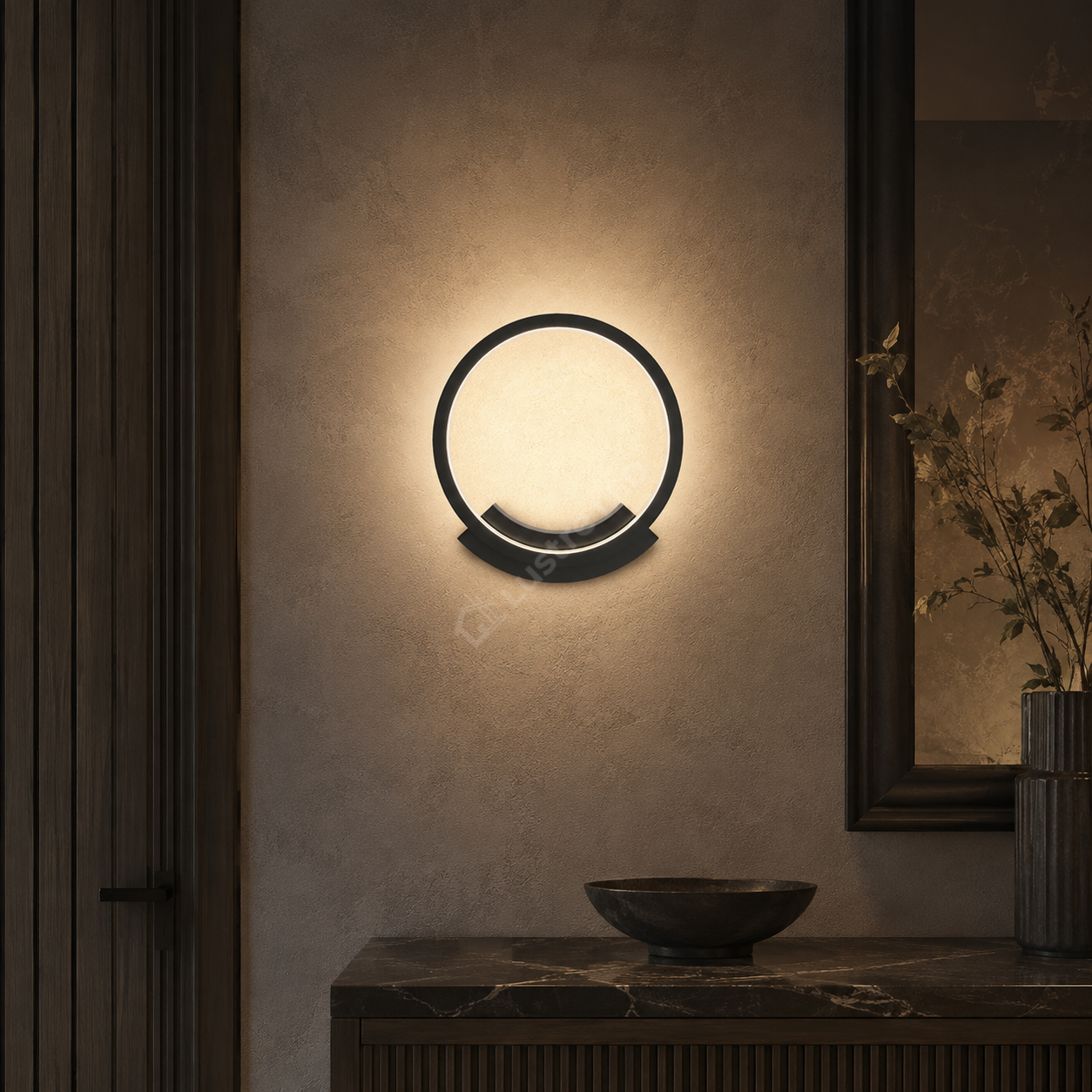 Aplica LED ANELLO Black Ø20CM Echivalent 80W