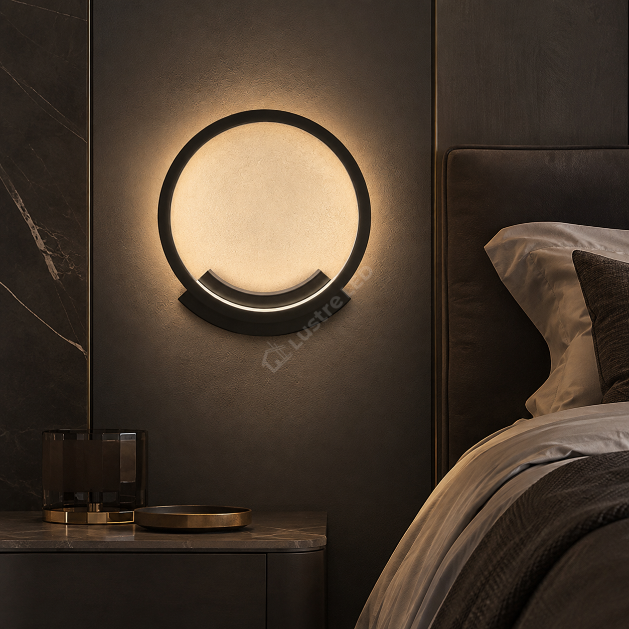 Aplica LED ANELLO Black Ø20CM Echivalent 80W