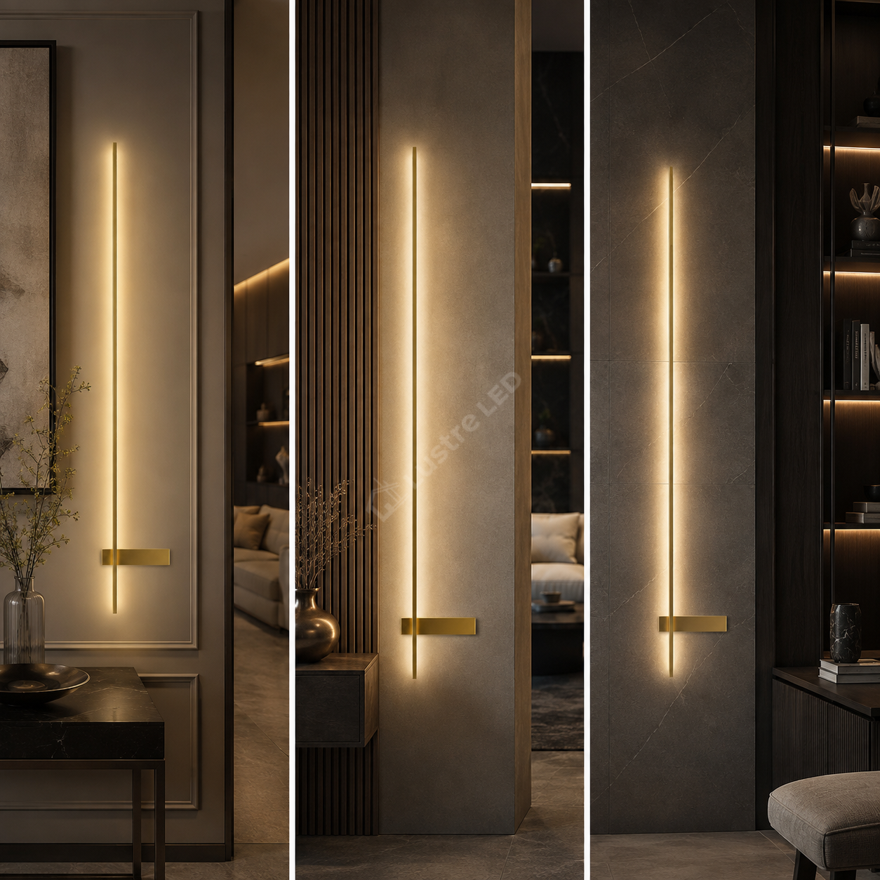 Aplica LED ARCO Gold Minimalista 3 Functii 90CM Echivalent 100W
